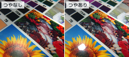 つやあり、つやなし比較