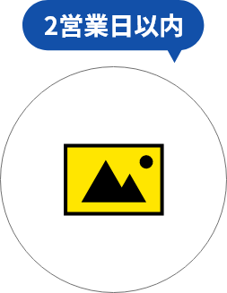 制作の流れ デザイン作成 2営業日以内